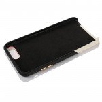 Wholesale iPhone 8 / 7 Cool Striped Armor PU Leather Case (Black Blue)